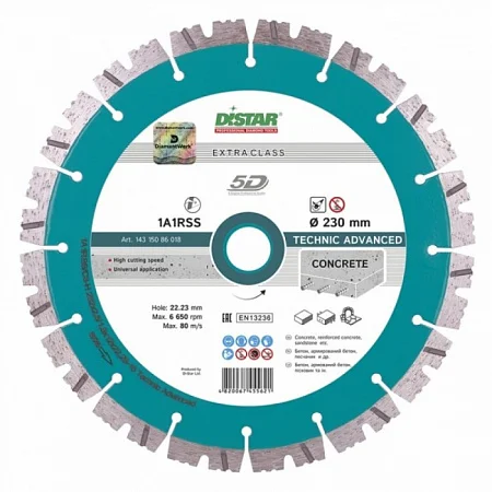 Диск алмазный Distar 230 Technic Advanced 5D 230х2.6х15х22.23 143-150-860-18