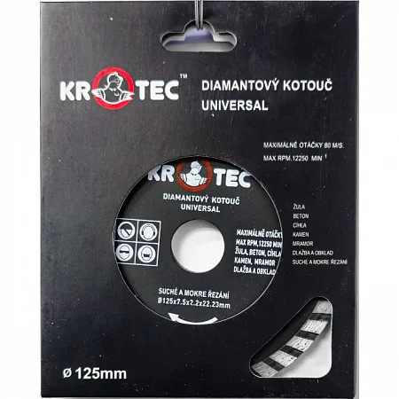 Диск алмазный 125х22 KROTEC Универсальный