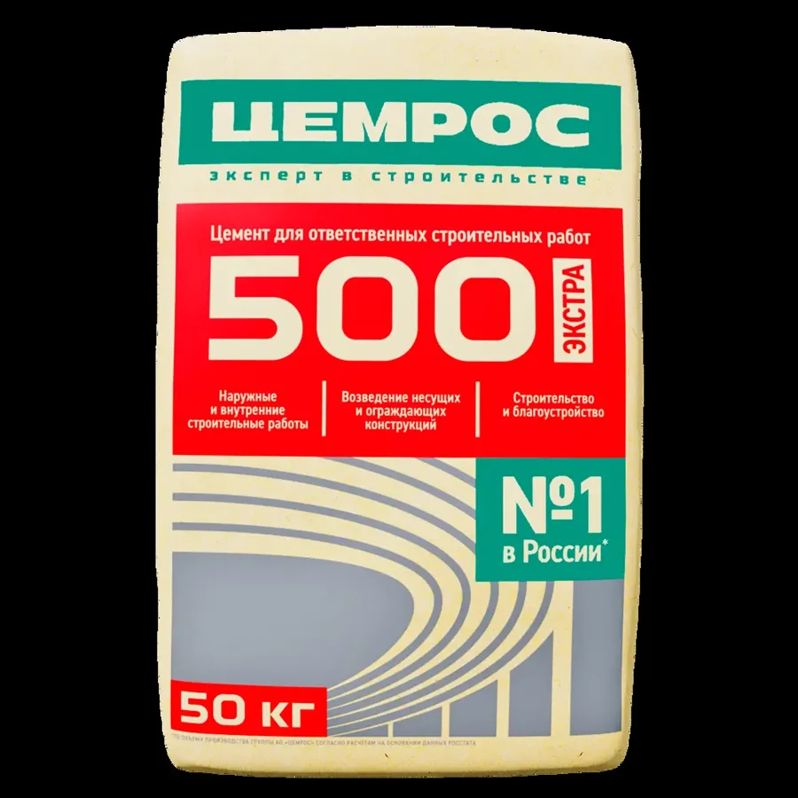 Цемент Цемрос М500 ЦЕМ II А-Ш 42.5 Н 50 кг